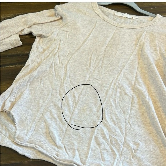 Wilt Lagenlook Boxy Long Sleeve Top Distressed Cream Cotton Cashmere Silk M - Picture 11 of 11